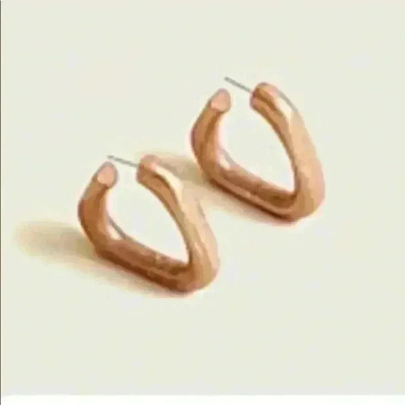J Crew Angular Hoop Earrings - Picture 4 of 4